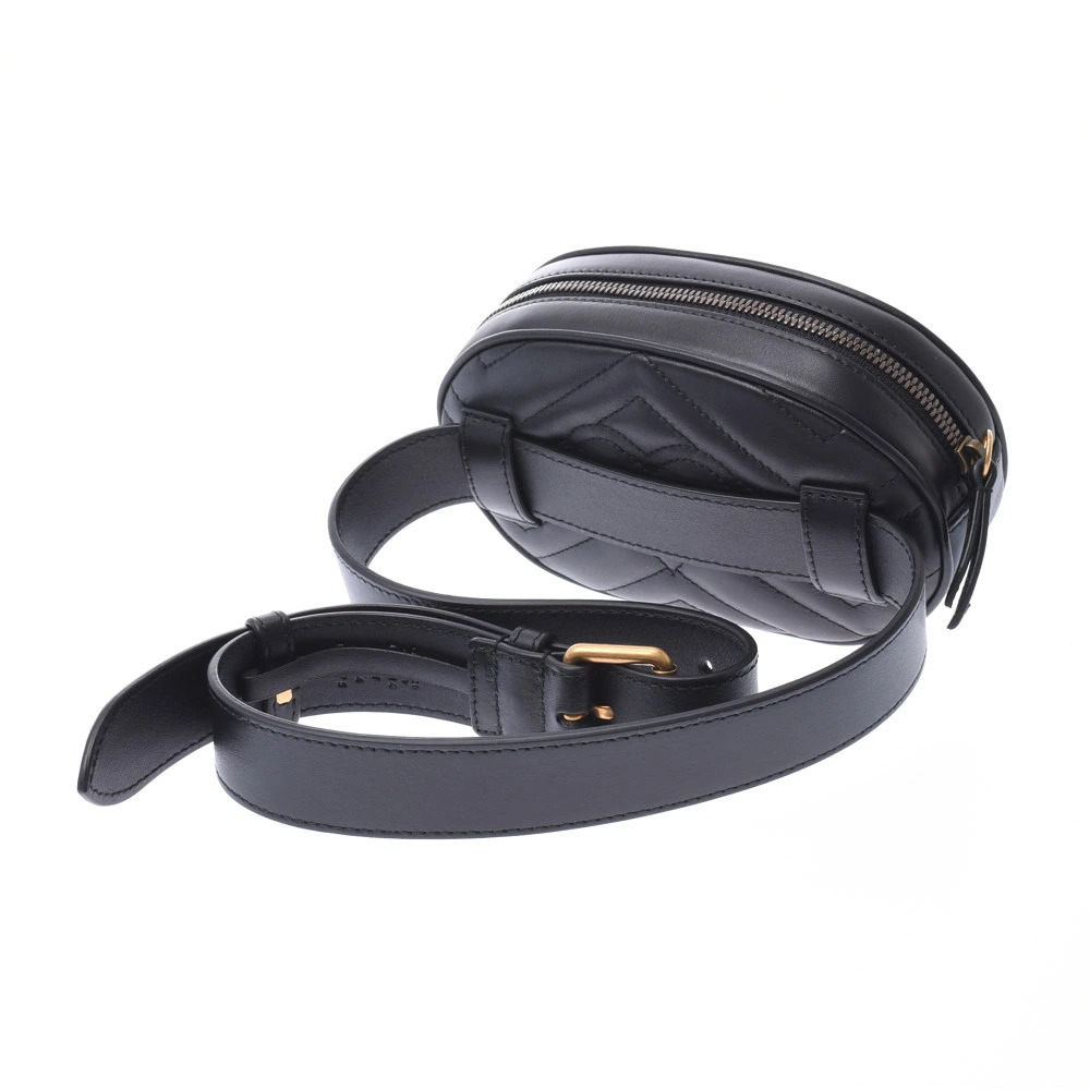 Gucci Marmont Crossbody Bum Bag GG Body Waist Calfskin Belt Black Belt